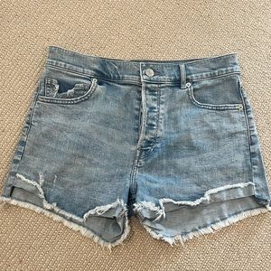 Express shortie vintage high rise jean shorts